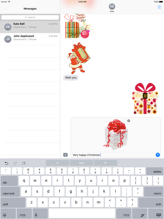 Screenshot #6 pour Christmas Gifts - Stickers for iMessage