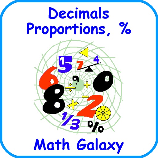 Math Galaxy Decimals, Proportions, % Icon