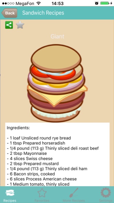 Screenshot #1 pour Recettes Sandwich