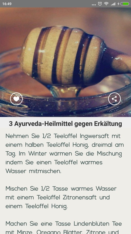 Ayurveda - Tages Tipp