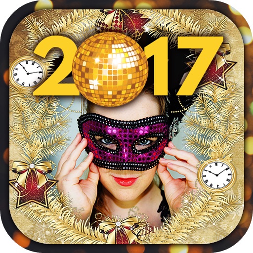 Happy New Year 2017 Photo Frame Montage icon
