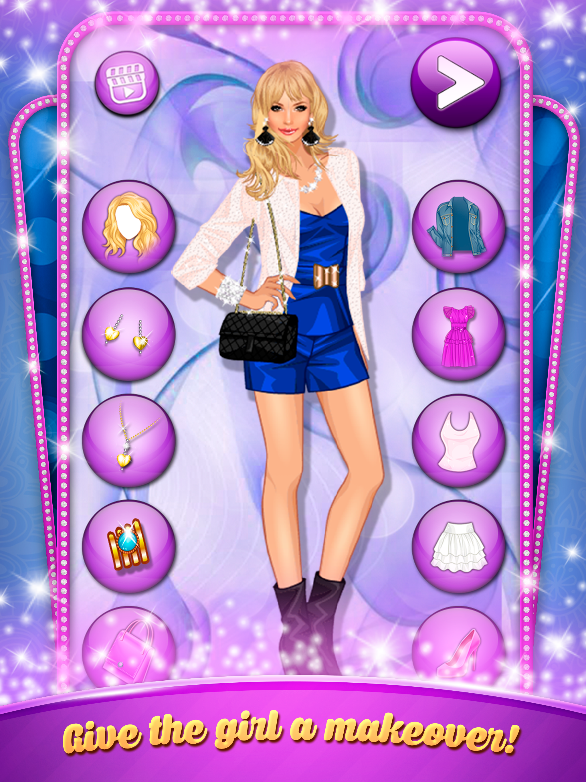 Dress Up a Night Club Girl. Pretty fashion game