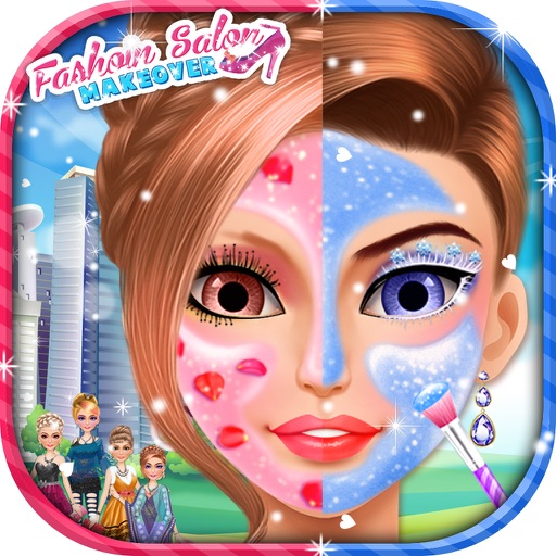 Fashoin Salon Makeover & Dressup Games for girls iOS App