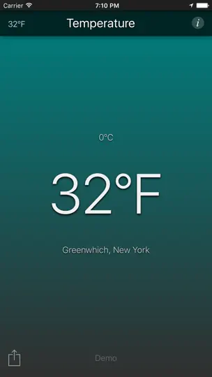 Temperature App iPhone-skjermbilde 1