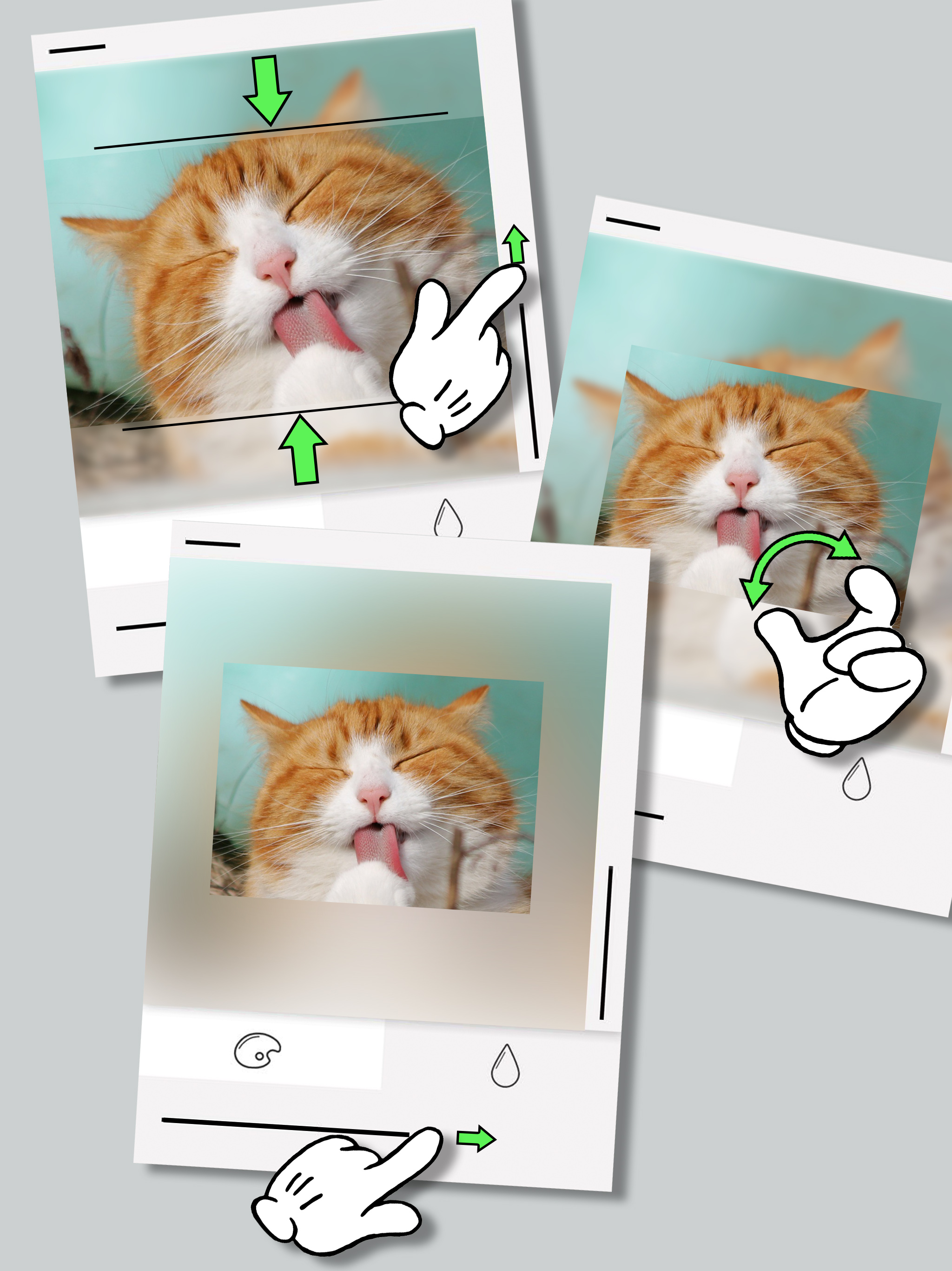 Blurry white frame - Photo pic for social networks