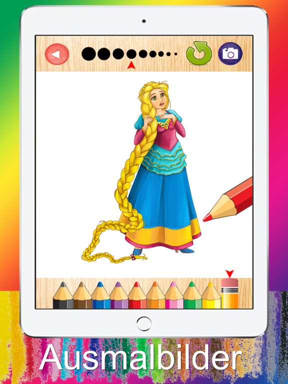 Ausmalbilder für Kinder Kleine Prinzessin