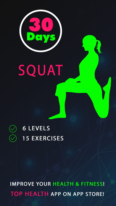 30 Day Squat Fitness Challenges ~ Daily Workoutのおすすめ画像1