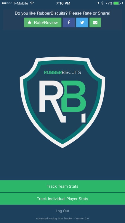 RubberBiscuits - Advanced Hockey Stat Tracker