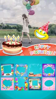 How to cancel & delete happy birthday photo frames & stickers with stamps 1