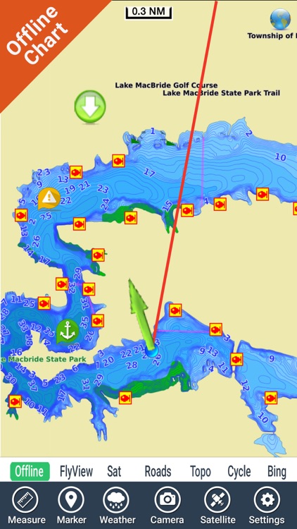 IOWA Lakes HD GPS tracker fishing spot Map offline