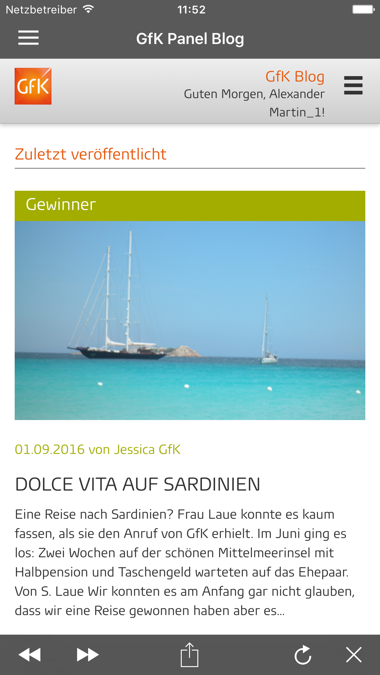 GfK Link screenshot 2