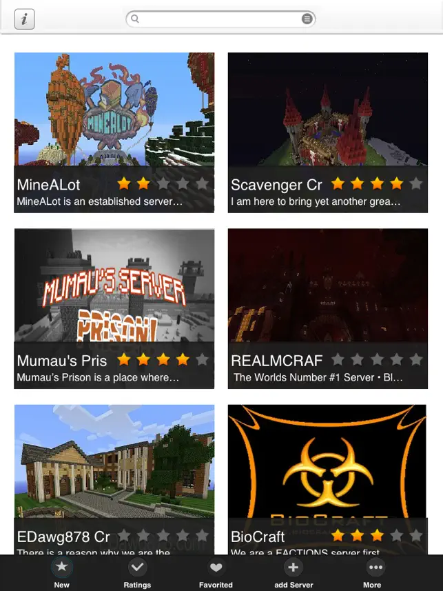 Captura de Pantalla 1 Servers for Minecraft - McPedia Community iphone