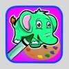 Coloring addition worksheets Kindergarten elephant