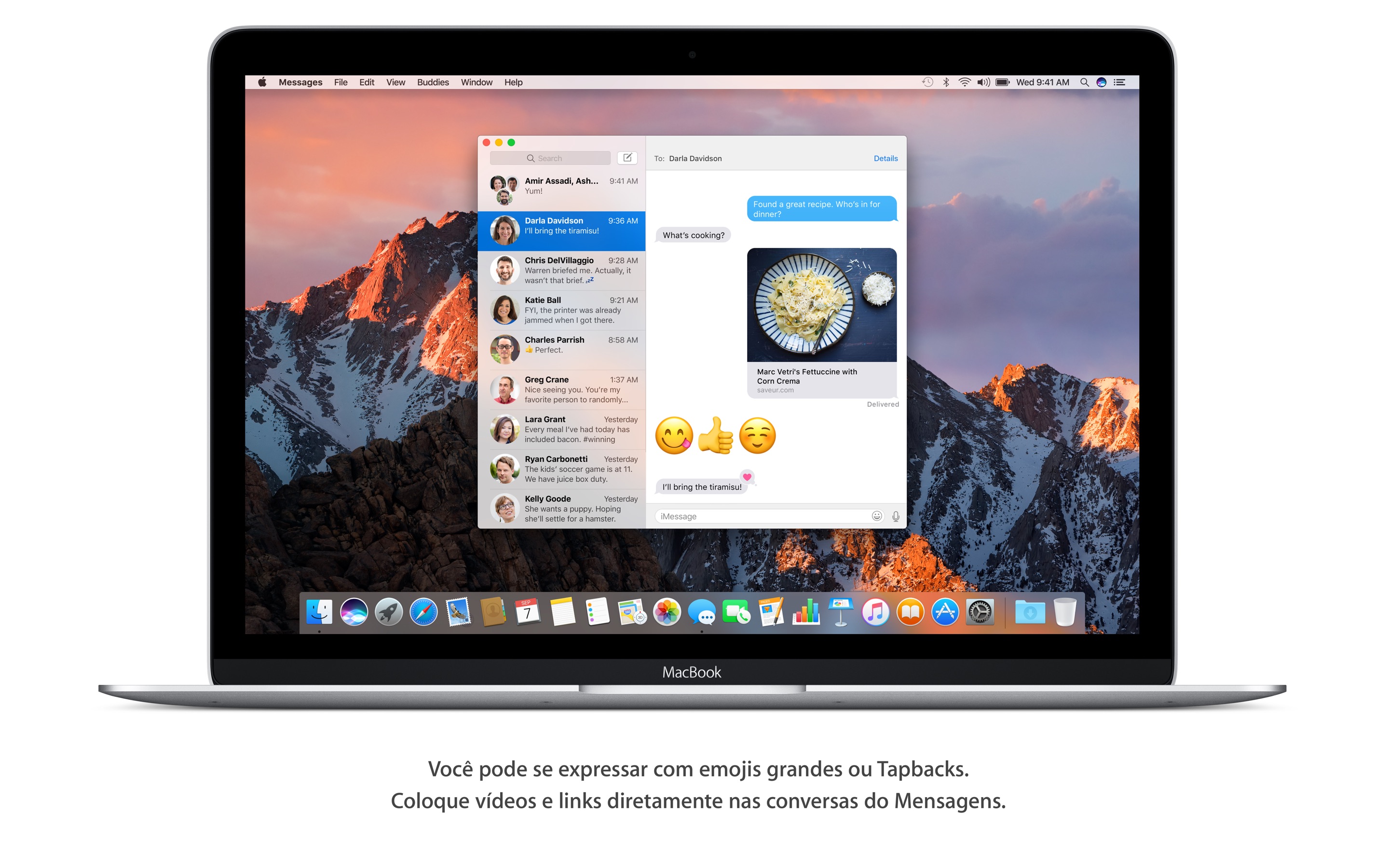 Screenshot do app macOS Sierra