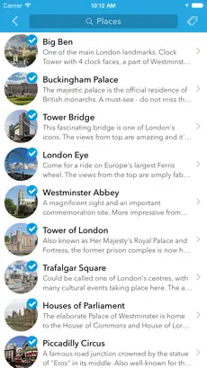 Captura 3 Londres - mapa sin conexión con guías de ciudades iphone