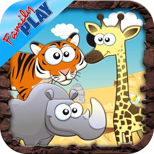 Safari Animals Preschool First Word Learning Game icon