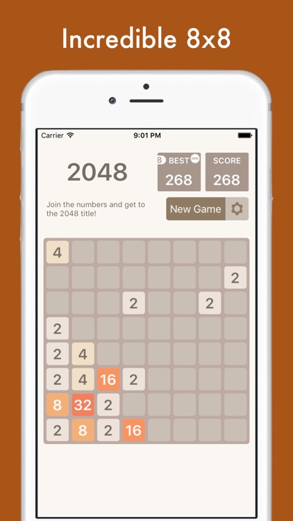 2048 Multi - 8x8, 6x6, 4x4 tiles in one app!