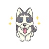 Naughy Husky Dog Sticker