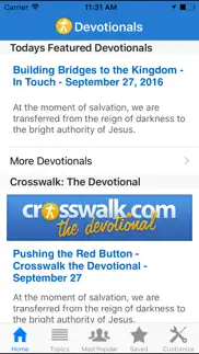 crosswalk.com devotionals iphone screenshot 1