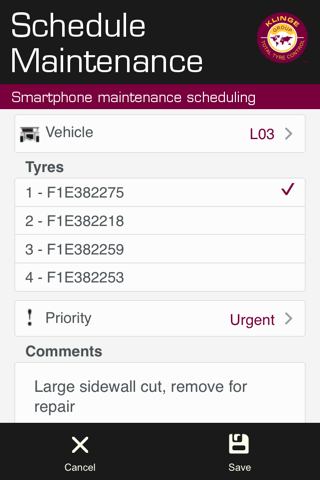 Total Tyre Control™ App screenshot 2