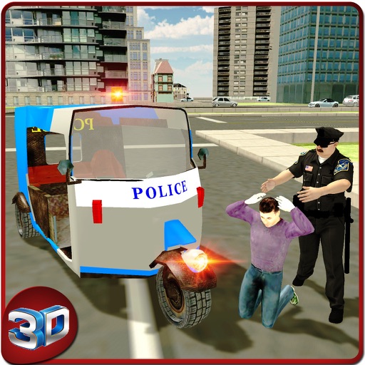 Police Tuk Tuk Rickshaw Simulator & Auto Driving icon