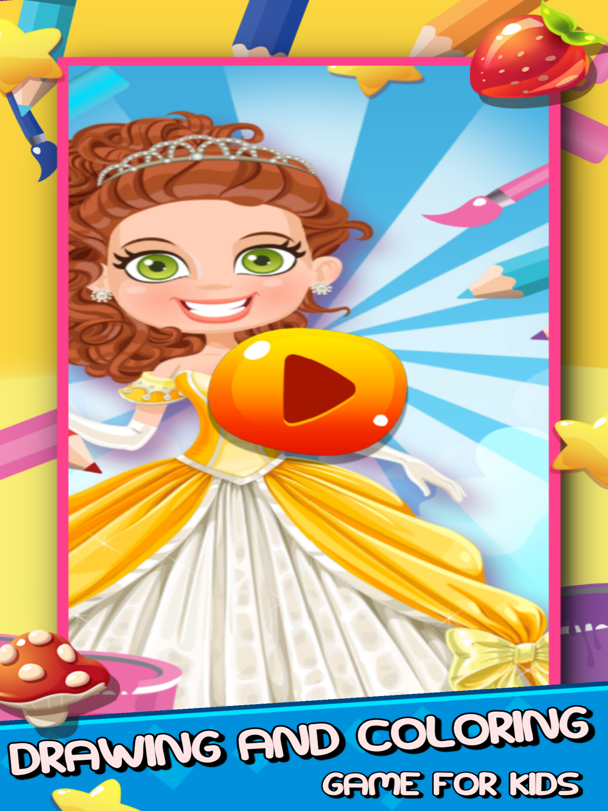 Princess Book Drawing And Coloring Game For kids screenshot 4