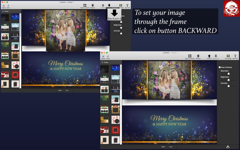 Screenshot #3 pour Christmas Collage - Greeting Card & Photo Editor