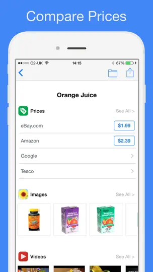 Скриншот Barcode Reader For IPhone на iPhone 2