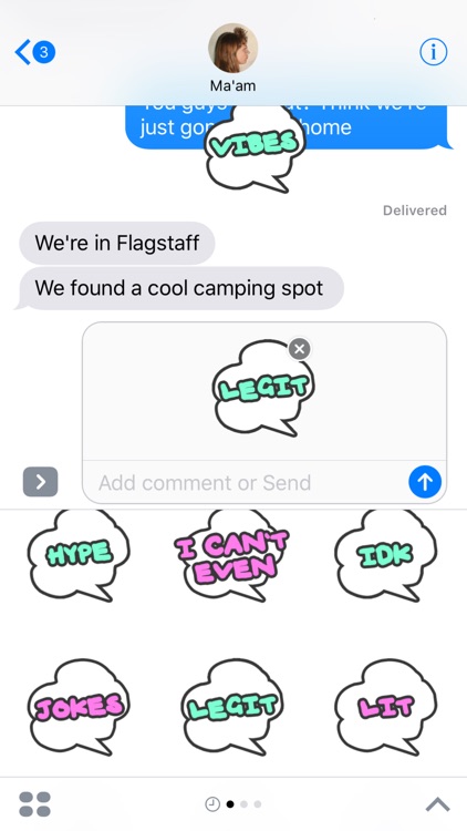 Dope Vibes - Totally Dank Flashing Cloud Stickers