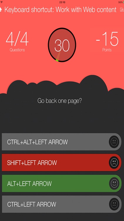 Quiz Shortcuts for MS Word 2016