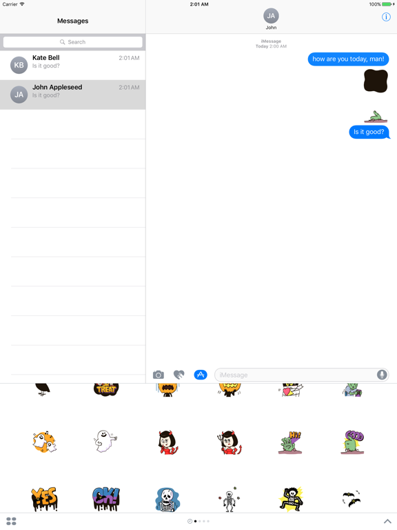 Monster animated stickers for iMessage