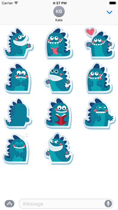 Screenshot #1 pour Cute Dino Stickers