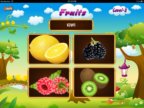 kids Memory – fruits, animals, vegetables, flowers; kids educational app, children memory app screenshot 4