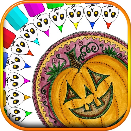 Halloween Mandala Coloring Book icon