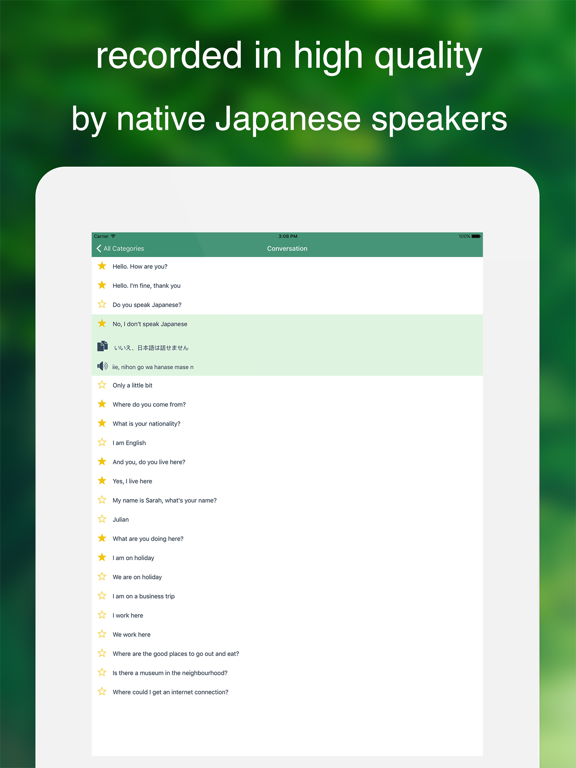 Screenshot #5 pour Speak Japanese - Learn Japanese Phrases & Words for Travel & Live in Japan - Japanese Phrasebook