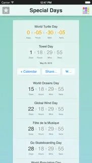 special days app iphone resimleri 2