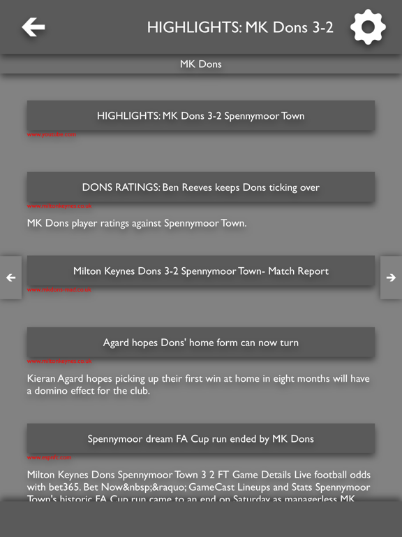Screenshot #6 pour All The News - MK Dons Edition