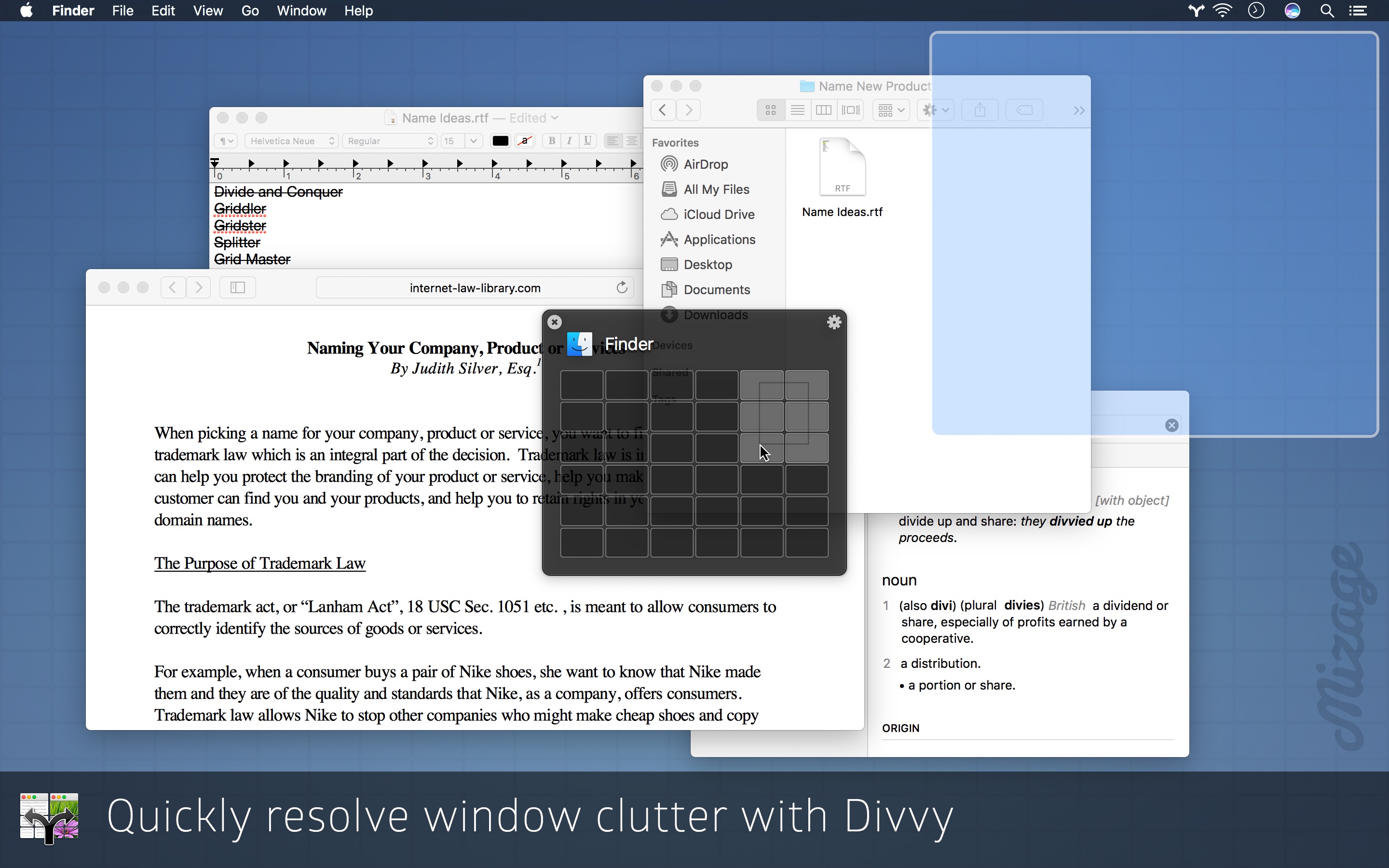 Screenshot do app Divvy - Window Manager