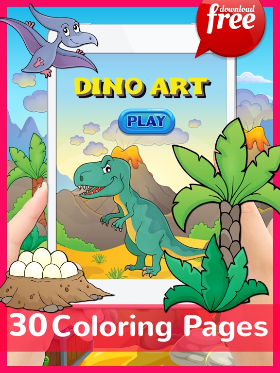 Screenshot #4 pour DinoArt Dinosaurs Coloring Book For Kids & Toddler