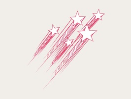 The stars are painted by hand
