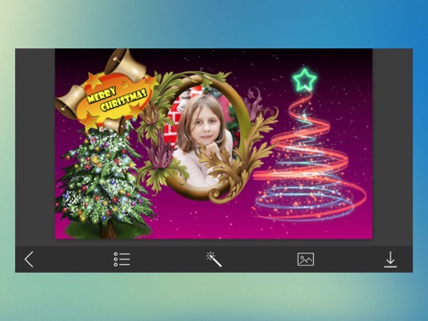 Holiday Xmas Photo Frame - Picture Editorのおすすめ画像4