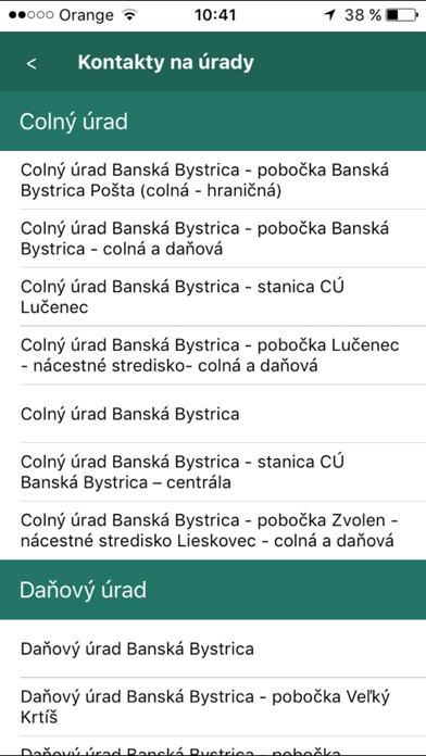 Info služby Finančnej správy Screenshot