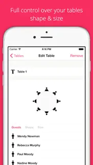 my wedding table planner iphone screenshot 3