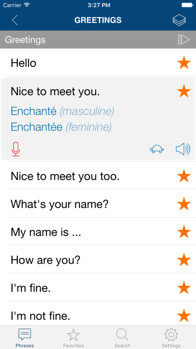 Learn French Phrases & Words Screenshot