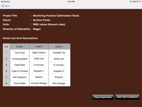 Ready Taguchi L-8 Experiments screenshot 2