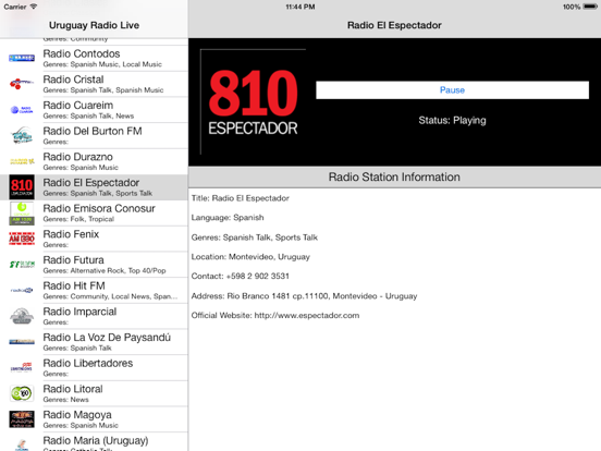 Screenshot #6 pour Uruguay Radio Live Player (Montevideo / Spanish / español)