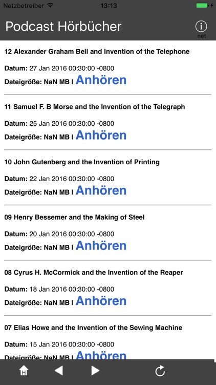 Podcast Hörbücher (Streaming)