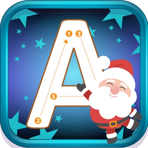 Santa ABC Tracing Alphabet Learning Toddler Kids iOS App