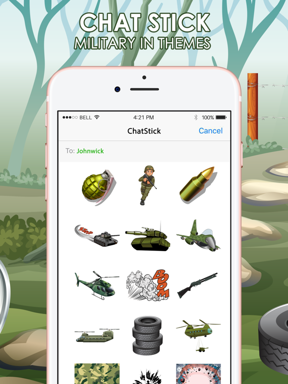 Screenshot #4 pour Military Emoji Stickers Keyboard Themes ChatStick