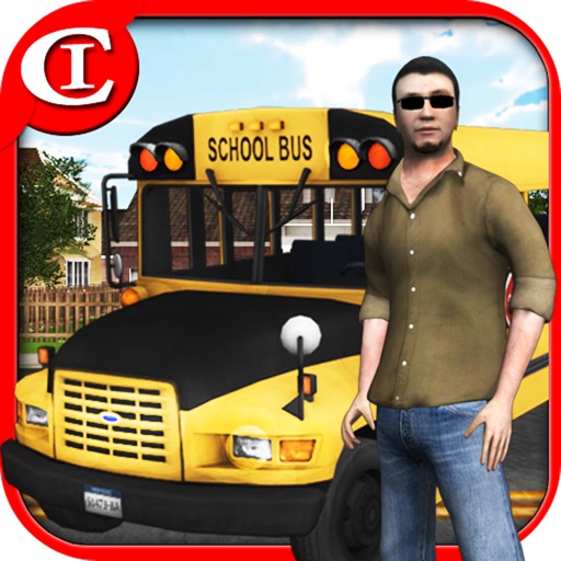 Crazy School Bus Driver 3D Icon